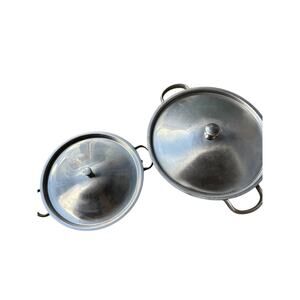 Vintage Cultura Chip Stainless Mini Pan Set Lids Sweden Mid Century Modern